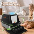thumbnail image 6 of Stainless Steel Litter Box with Lid, XL Front Entry Enclosed Extra Large Litter Box for Big Cats & Kitty, Top Exit Metal Cat Pan with Scoop, Mat, Footboard, Charcoal Filter (Black), 6 of 9