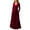 Red, variant on Women's Elegant Stylish Long V-Neck Maxi Dress - Blue XXL