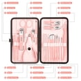 thumbnail image 7 of ILAVYO 18Pcs Manicure Set, Stainless Steel Nail Care Kit with Nail Clippers, Grooming Tools and Travel Case, Peach Pink, 7 of 7