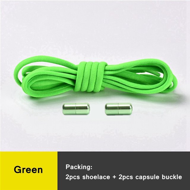 Nuevas zapatillas con cordones elásticos, cordones para zapatos sin atar, cordones redondos para botas sin ataduras, cordones rápidos para zapatos para niños y adultos, bandas de goma de 100cm Gao Jinjia LED