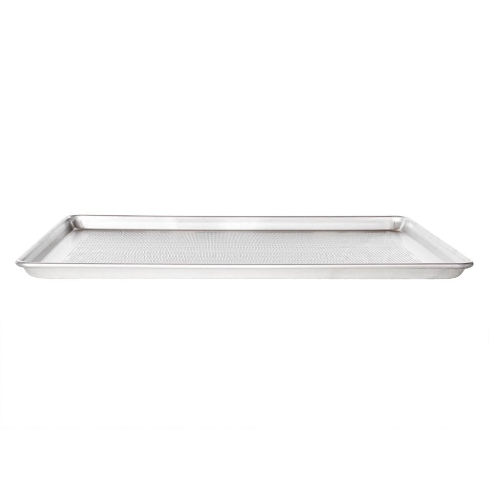 Restaurantware-Met Lux 26 x 18 Inch Industrial Baking Pan, 1 Perforated Baking Sheet - Heavy-Duty, Rimmed Edges, Aluminum Sheet Pan, Endures Up To 392F, Dishwashable