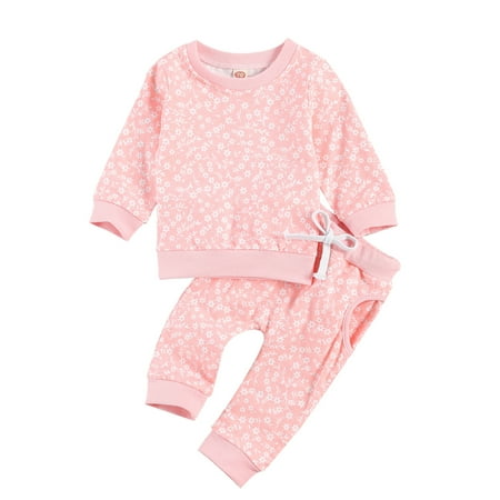 

Infant Toddler Baby Girls Floral Sweatshirts Top Legging Pant Outfits