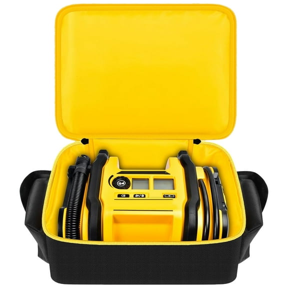 Air Compressor Case Compatible with DEWALT 20V MAX Tire Inflator DCC020IB, Cordless Tools Storage Holder-Inner Yellow (Box Only)
