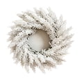 OTCEE Clearance Frosted White Cedar Wreath, Snow Coated Artificial ...