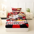 thumbnail image 4 of Castle Fairy Bold Fire Truck Twin Sheet Sets 3pcs for Kids, Bright Engine Graphic Bedding for Modern Room, Red, 4 of 6