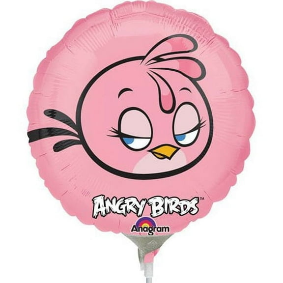 18" ANGRY BIRDS PINK Balloon  Party Supplies Decorations Foil Mylar Balloon