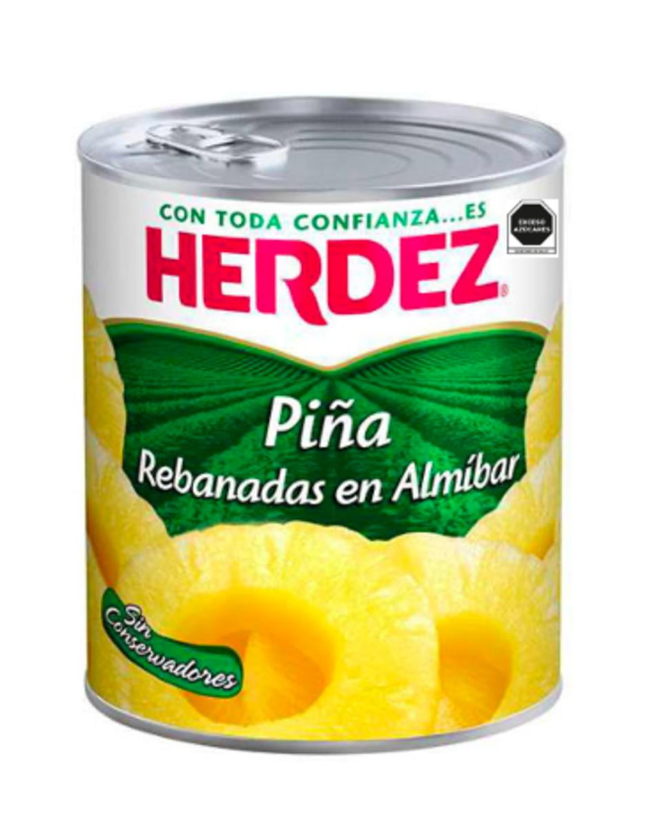 Pack de 12 Piña en Almíbar Herdez Rebanada 800 gr Herdez 800 gr ...