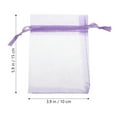 thumbnail image 6 of 100 Pcs Organza Gift Bag Christmas Small Mesh Bags Drawstring Candy Storage Gifts Party Favors Purple, 6 of 6