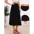thumbnail image 2 of DARING DIVA Women's Summer Long Skirt Eyelet Beach Midi Skirt X-Small Black, 2 of 6