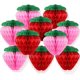 thumbnail image 1 of 10 Piezas de Papel de Seda YONGSHENG 6 Pulgadas Forma de Panal de Fresa Rojo y Rosa, 1 of 5