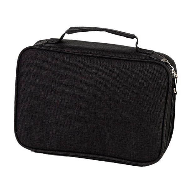 Sidaley 72 Slots Colored Pencil Case High Capacity Pencil Case Zipper Pens pinturas Negro