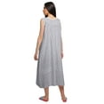 thumbnail image 3 of Moomaya Womens Lace Border Sleepwear For Ladies Button Placket Nightdress, 3 of 6