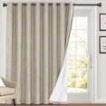 thumbnail image 1 of Cortinas Blackout PrinceDeco de Lino para Puerta de Cristal Deslizante, 1 of 7