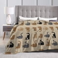 thumbnail image 4 of Super Soft Anti-Pilling Flannel Bed Blankets, Cat Graphic Print Cozy Fluffy Warm All Seasons Throw Blanket for Sofa Bedding, 50"x40", 4 of 8