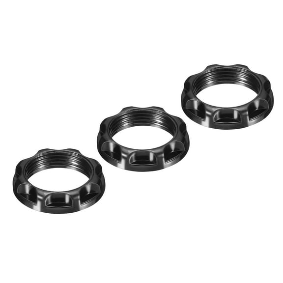 Uxcell E12 Light Socket Ring Pack Lamp Shade Holder Adapter Phenolic Ring for Light Fixtures Black 3 Pcs