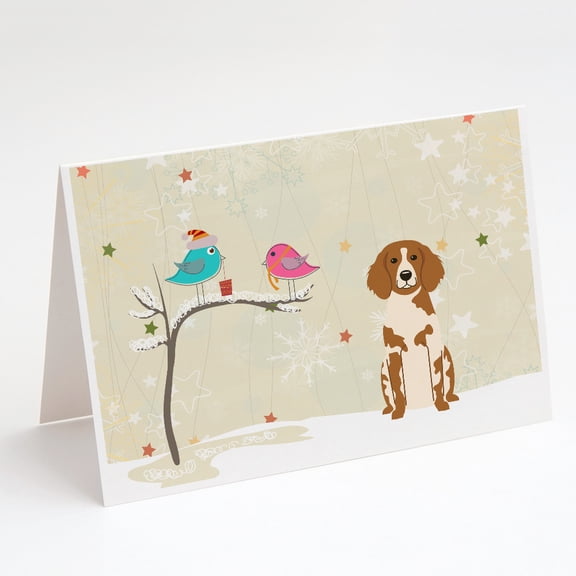 Christmas Presents between Friends Brittany Greeting Cards and Envelopes Pack of 8