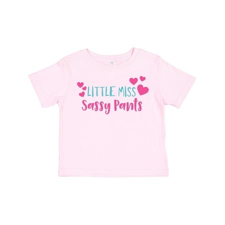 

Inktastic Little Miss Sassy Pants Sassy Sassy Girl Hearts Gift Toddler Toddler Girl T-Shirt