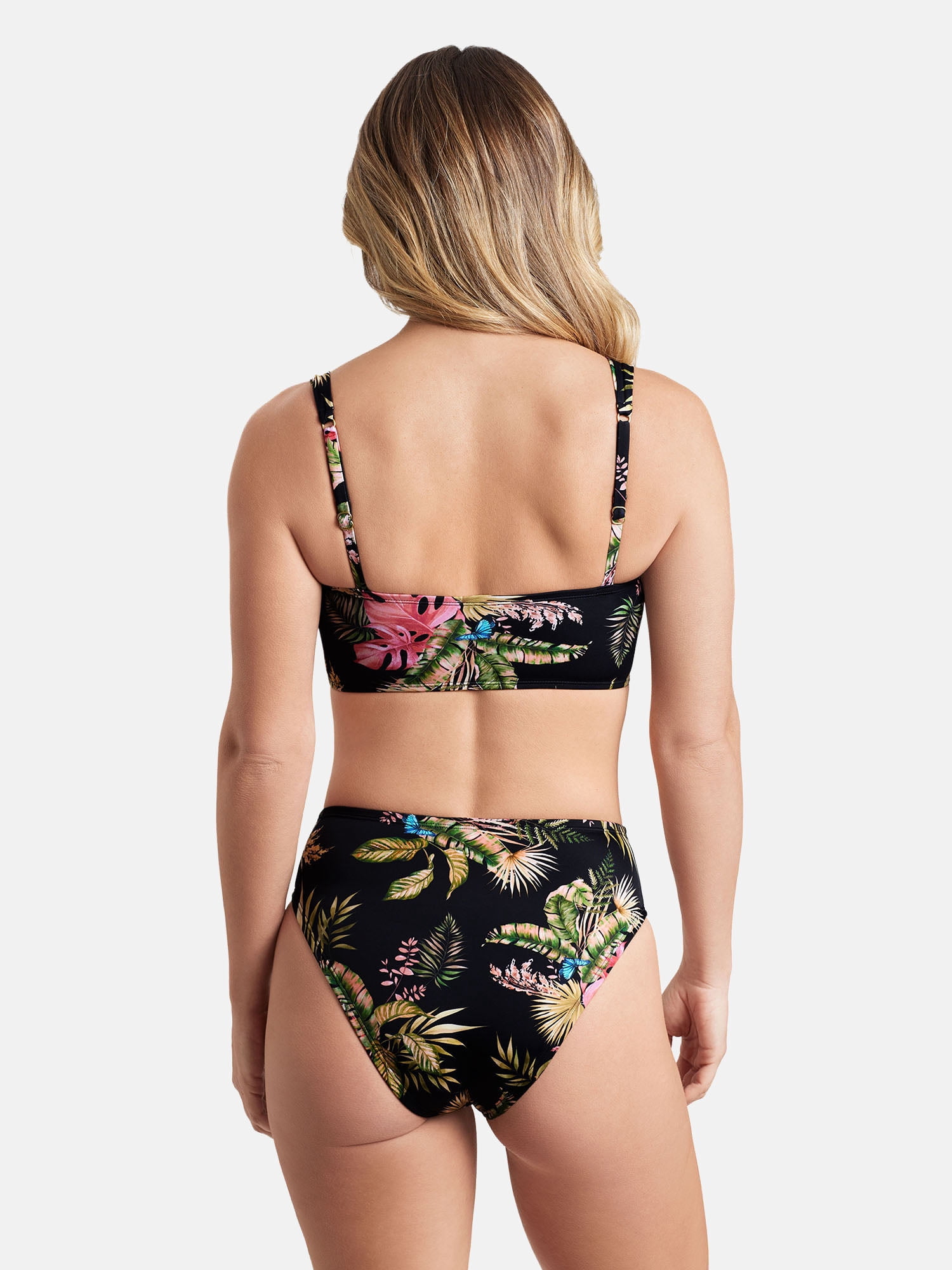 Sofia by Sofia Vergara Women's and Women's Plus Twist Bandeau Longline Bikini Tops