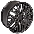 thumbnail image 4 of OE Wheels CV37 22 Inch Rims and Tires Fit Sierra 1500 Style 6x139.7 22x9 Satin Black with Milled Edge - Hollander 5906 - TerraMax RT 285/45-22 (Set of 4), 4 of 5