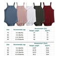 thumbnail image 2 of Douhoow Summer Newborn Boys Girls Sling Sleeveless Romper Baby Cotton Jumpsuit Solid Color Playsuit, 2 of 8