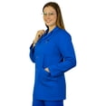 thumbnail image 4 of HeedFit Wrinkle‑Resistant Short‑Length Lab Coat, Unisex – 31″, S, Royal Blue, 4 of 8
