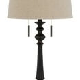 thumbnail image 3 of Table Lamp with Tubular Turned Resin Support and Pull Chain, Dark Bronze- Saltoro Sherpi, 3 of 5
