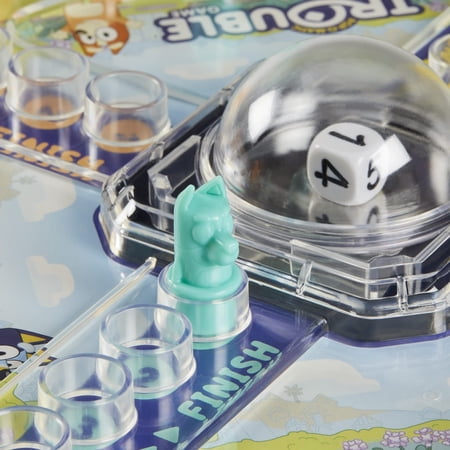 Hasbro Gaming Trouble: Bluey Edition Board Game for Kids, 2-4 Players, Race Bluey, Bingo, Bandit, or Chilli to The Finish
