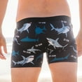 thumbnail image 6 of Mens Sharks Da Dum Boxer Briefs Funny Shark Attack Graphic Novelty Underwear for Guys, 6 of 9
