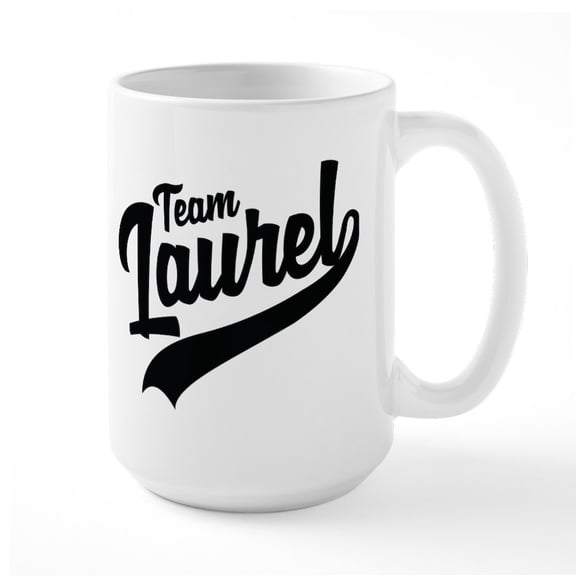 CafePress - Team Laurel Mugs - 15 oz Ceramic Large White Novelty Mug
