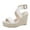 White, variant on Anuirheih Women's Fashion Wedge Heel Sandals Solid Color Casual Thick Bottom Buckle Sandals Sandals Women (Blue)