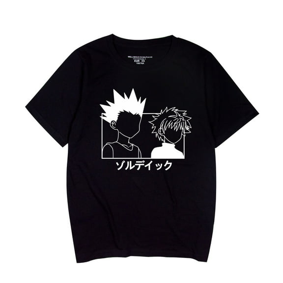 Midoriya Izuku short sleeve t-shirt anime summer casual clothes Bakugou Katsuki black and white top