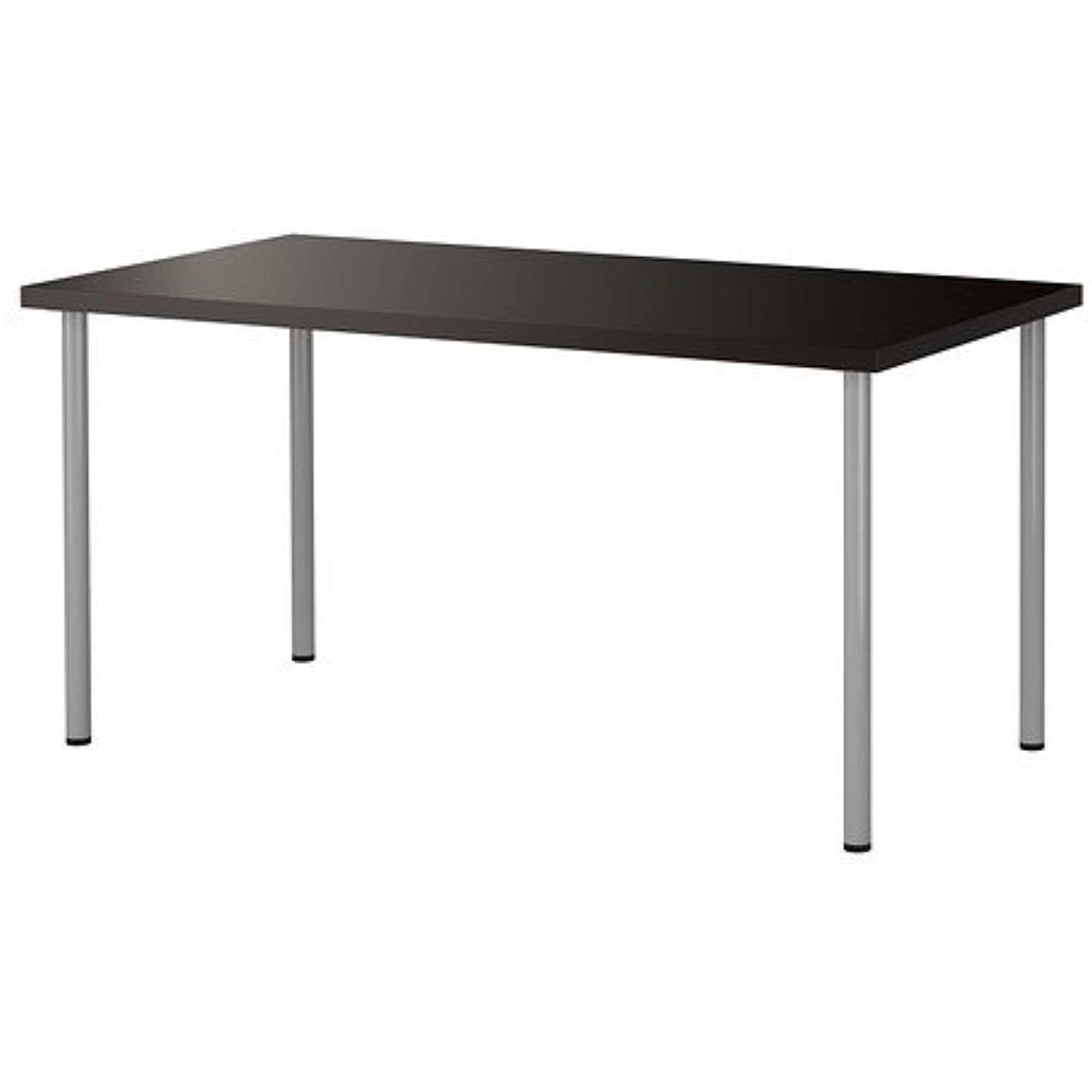 Ikea Linnmon Desk with Adils Legs Multi Purpose Table, Blackbrown, Silver Color