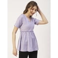 thumbnail image 3 of Moomaya Printed V-Neck Flared Long Top, Womens Casual Summer Tunic For Jeans, 3 of 8