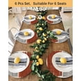 thumbnail image 4 of 13 Inch Round Placemats Set of 6, Brown Striped Non Slip Heat Insulation PP Table Mats, Farmhouse Stripes Modern Abstract Art Washable Place Mats for Kitchen Dining Party Table Decor, 4 of 7