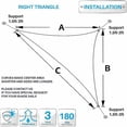 thumbnail image 4 of 3×4×5m Waterproof Shade Sail Right Triangle Sunscreen Shade Cloth With Fixing Kit For Garden Patio Plants Beige, 4 of 4