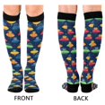 thumbnail image 4 of FORMRS Womens Knee High Socks Casual Long Thick Travel Daily Wear, 1 Pair, Rainbow Space Cat, 4 of 6
