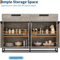 thumbnail image 3 of 55" Buffet Cabinet w/ 2 Drawers & 4 Doors - For Kitchen, Dining Room, 3 of 8