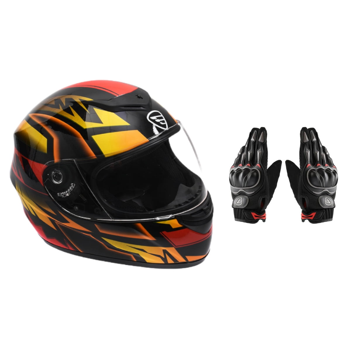 Casco Moto Cerrado ITALIKA DOT Relampago Amarillo con guantes touch Talla XL Walmart en linea