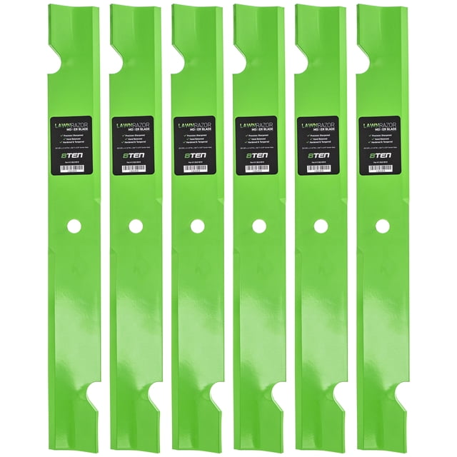 LawnRAZOR Ensemble de Lames à Haute Levée Crantée pour Scag 61 Pouces 48111 6 Pack 810-CBL2230D