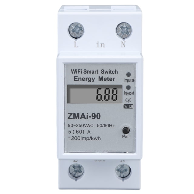 Monitor de uso de energía interruptor de medición de medidor de energía WiFi monofásico de 110-230 V para uso doméstico ANGGREK Otros