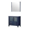 thumbnail image 3 of Lexora Home Volez 36" Single Vanity with Integrated Sink and Mirror in Navy Blue, 3 of 7