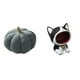 thumbnail image 1 of Cojín de calabaza de Halloween con forma de gato, estatua de resina suave, decorativo, ideal para sala de estar, dormitorio, oficina, regalo de 23 cm, 1 of 8