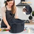 thumbnail image 5 of Slow Cooker Carrying Case Compatible with 6-8 Quart Crockpot Carrier for Hot Food and Hamlton Beach Slow Cooker Tote with Lid Fastener for Dust Cover Applicances, 5 of 5