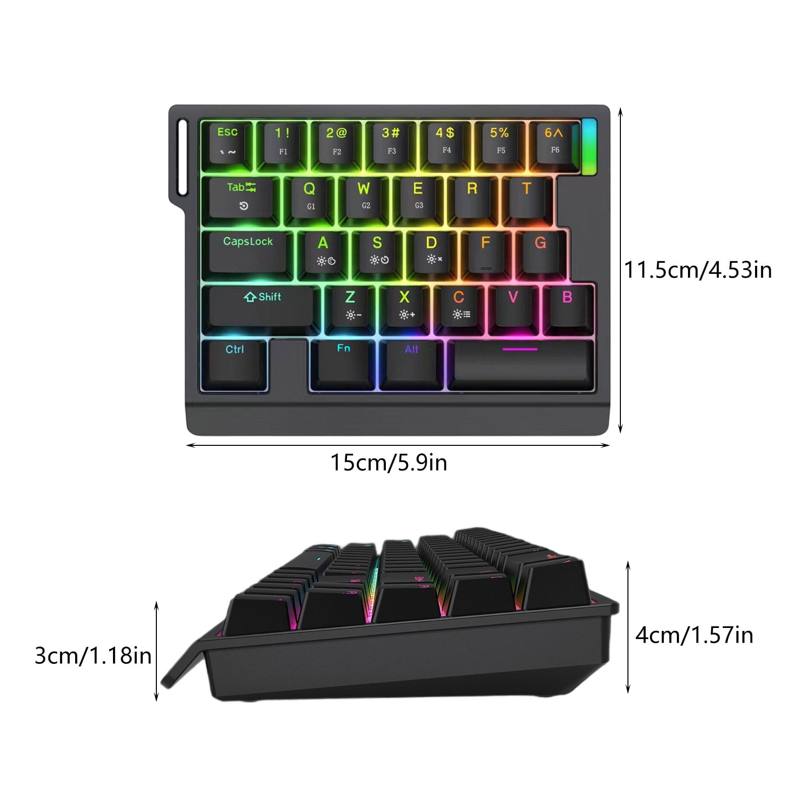 Switches Keyboard Backlit Hot Swappable Gaming Mechanical Single Handed Keyboard Replacement