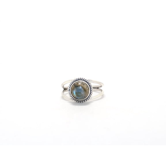 Heaven Crafts 925 Sterling Silver Natural Blue Fire Labradorite Ring Handmade Bohemian Jewelry All Day wear Ring For Women