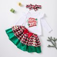 thumbnail image 5 of Enyan Newborn Baby Girl Christmas Clothes Toddler Cute Outfits Infant Long Sleeve Romper Tutu Skirt + Headband Set 3Pcs, 5 of 9