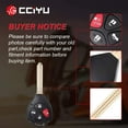 thumbnail image 4 of CCIYU X 2 Flip Key Fob with Key Blade 4 buttons Replacement for 2008 2009 2010 for Toyota Corolla Series with FCC ADP12514901S, 4 of 7