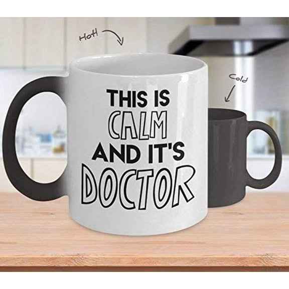 Coffee Mug 11oz-Coffee k Reusable Cups This is Calm and It's Doctor Cup(Color Changing Mug) Criminal Minds Tv Show Spencer Reid Gift Decor Shirt Accessories Merchandise Decal Best Mug Gifts