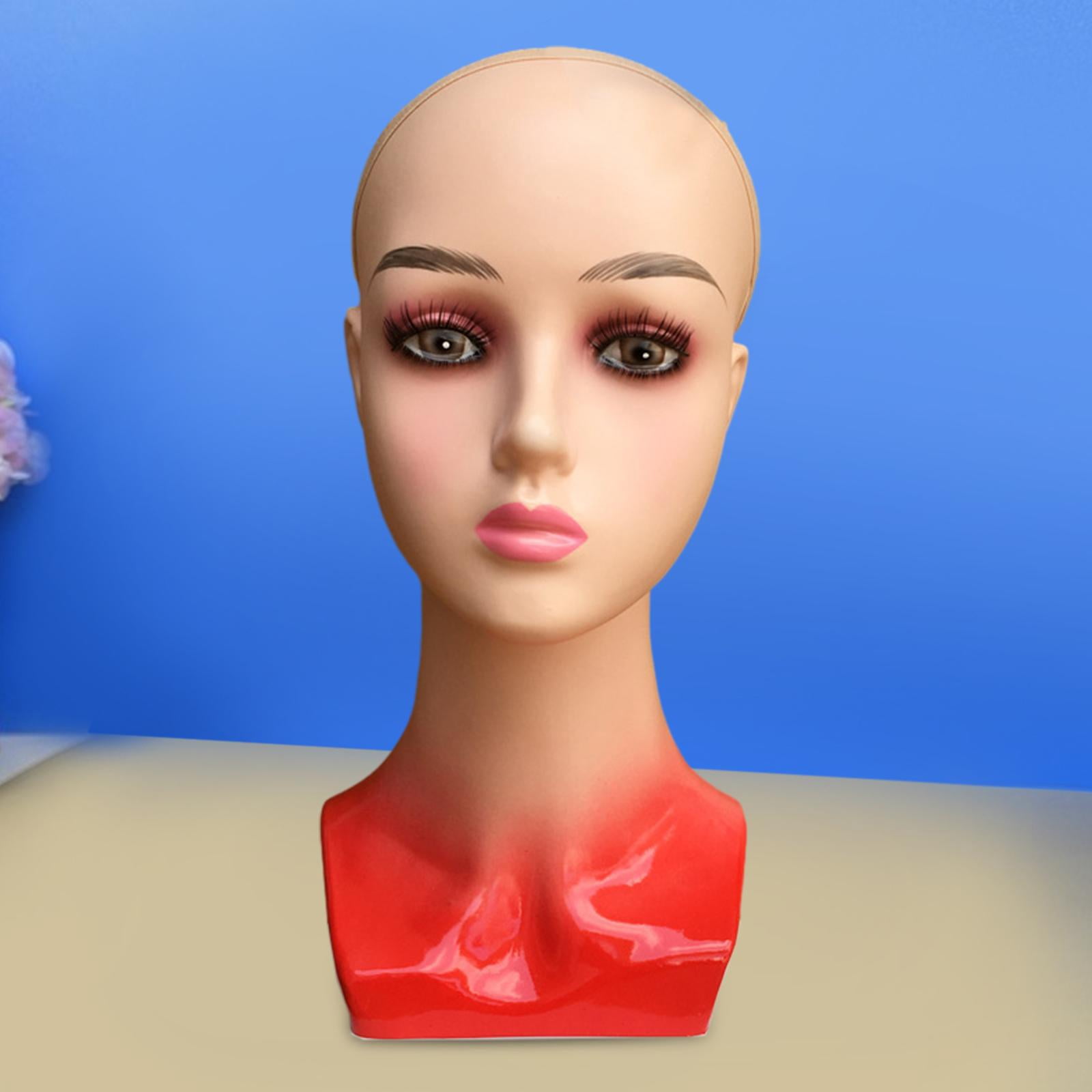 Female Bald Mannequin Head Manikin Head Stands for Hairpieces s Making redcloth