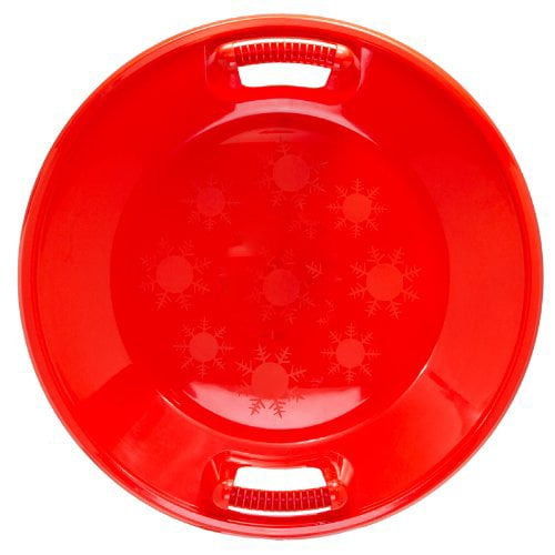 e-joy Plastic Saucer Sled, Snow Sled Saucer, Kids Winter Snow Saucer, 25" Diameter by